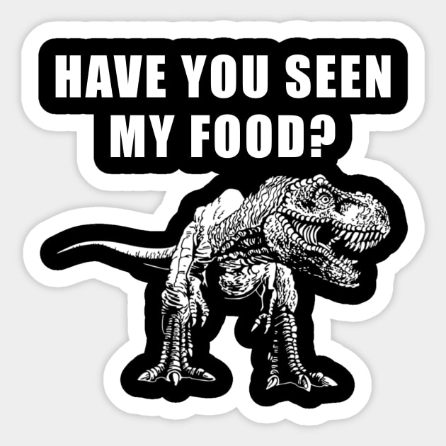 Have You Seen My Food Funny Dinosaur Halloween Sticker by Penda